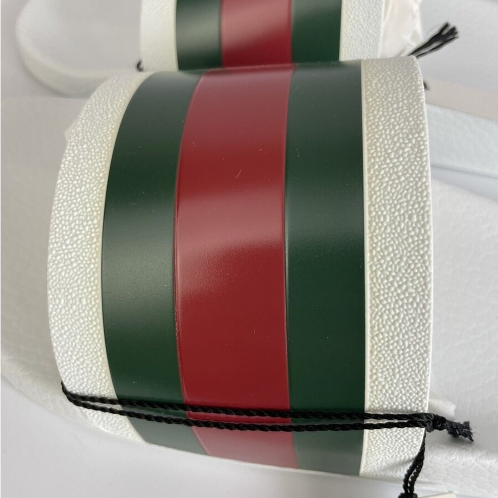 Gucci Pursuit 72 Pool Slides White Rubber 308234 Size 10 - Picture 7 of 10